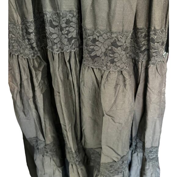 NWT Dolls Kill x House of Widow Lace Tiered Maxi Dress - Picture 10 of 12